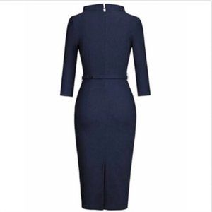 MUXXN Jackie O Style Midi Dress /w Belt Size Small
